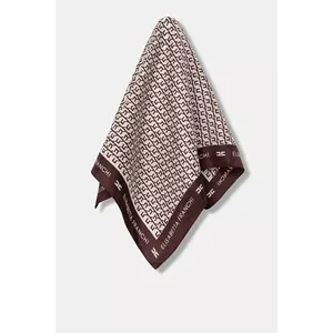 Elisabetta Franchi eșarfă de mătase culoarea bordo, cu imprimeu, FO15F56E2 imagine