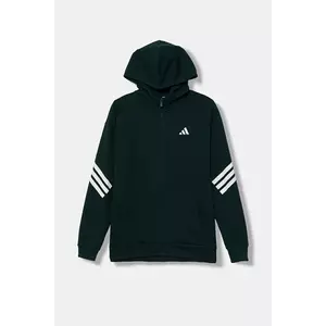 adidas bluză copii culoarea verde, cu glugă, cu imprimeu, JW7525 imagine