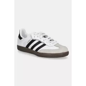 adidas Originals teniși din piele copii SAMBA OG culoarea alb, JQ6391 imagine