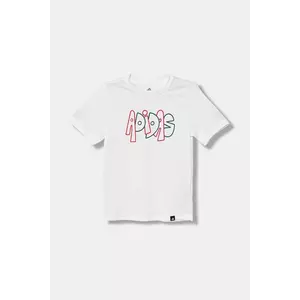 adidas tricou de bumbac pentru copii culoarea alb, cu imprimeu, JV5245 imagine