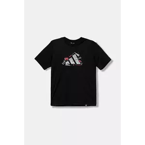 adidas tricou copii culoarea negru, cu imprimeu, JV5184 imagine