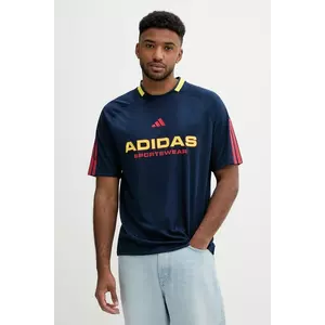 adidas tricou Tiro culoarea albastru marin, cu imprimeu, KB5571 imagine