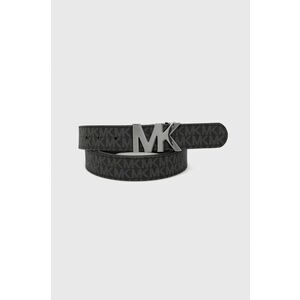 Michael Kors curea de piele cu două fețe barbati, culoarea negru imagine