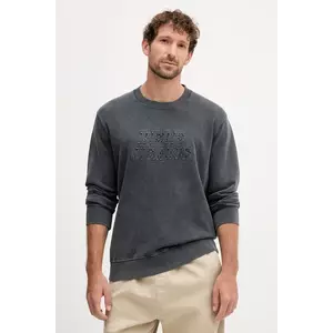 Pepe Jeans hanorac de bumbac DARIUS CREW barbati, culoarea gri, cu imprimeu, PM582760 imagine