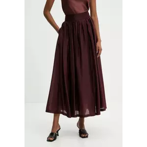 Answear.LAB fusta culoarea bordo, maxi, evazati imagine