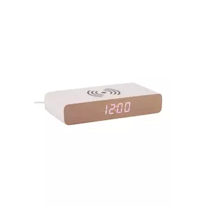 Karlsson ceas cu alarmă led Retro Flat LED 8 cm culoarea alb imagine