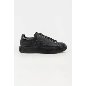 Karl Lagerfeld sneakers din piele KAPRIKA culoarea negru, KL24225 imagine