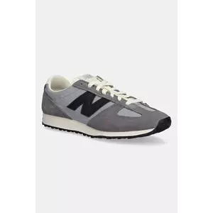 New Balance sneakers din piele intoarsă 471 culoarea gri, U471AH imagine