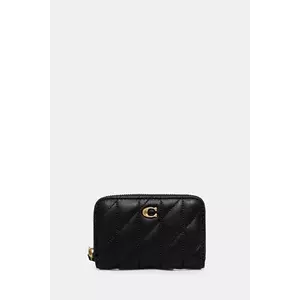 Coach portofel de piele femei, culoarea negru imagine