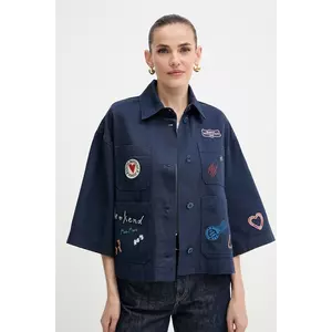 Weekend Max Mara geacă de bumbac ASSUAN culoarea albastru marin, de tranzitie, oversize, 2525046021600 imagine