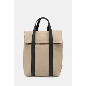 Rains rucsac 12780 2 Way Tote Backpack Mini culoarea bej, mare, uni, 12780 imagine