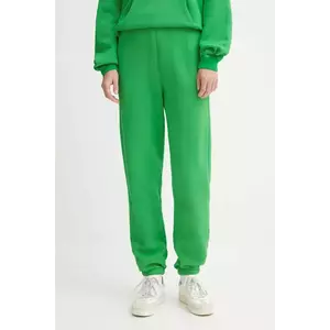 American Vintage pantaloni de trening culoarea verde, uni, IZU05B imagine