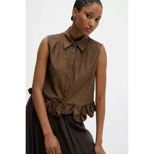 Answear.LAB bluza culoarea maro, neted imagine