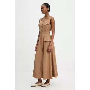 Answear.LAB rochie culoarea maro, maxi, evazati imagine