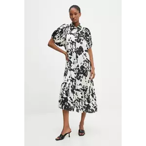 Answear.LAB rochie culoarea negru, midi, drept imagine