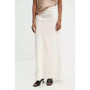 Answear.LAB fusta culoarea bej, maxi, drept imagine
