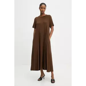 Answear.LAB rochie culoarea maro, maxi, evazati imagine