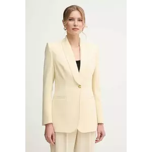 Elisabetta Franchi sacou culoarea galben, un singur rand de nasturi, uni, GI09051E2 imagine