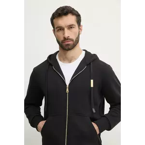 Versace Jeans Couture hanorac de bumbac bărbați, culoarea negru, cu glugă, uni, 78GAIT07 CF01T imagine