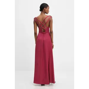 Answear.LAB rochie culoarea rosu, maxi, evazati imagine