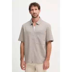 Michael Kors cămașă culoarea bej, cu guler clasic, regular, CS552H85MF imagine