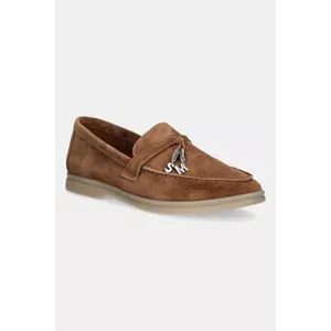 Steve Madden mocasini din piele întoarsă Portland culoarea maro, cu toc plat, 11003148 imagine