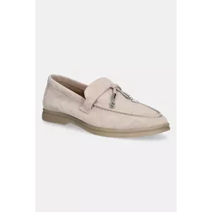 Steve Madden mocasini din piele întoarsă Portland culoarea bej, cu toc plat, 11003148 imagine