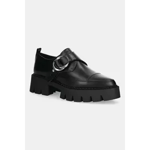 MICHAEL Michael Kors pantofi de piele Jaden culoarea negru, cu toc plat, 40T5JDFP3L.001 imagine