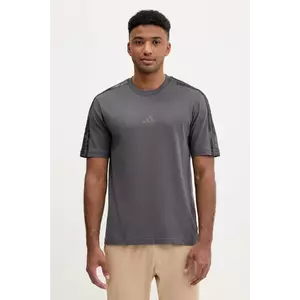 adidas tricou din bumbac AOP Colourblock T-Shirt culoarea gri, uni, JM9203 imagine