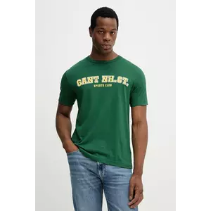 Gant tricou din bumbac culoarea verde, cu imprimeu, 2003345 imagine