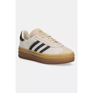 adidas Originals sneakers din piele întoarsă Gazelle Bold culoarea bej, JS3892 imagine