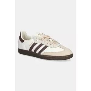 adidas Originals sneakers din piele Samba OG culoarea bej, JR8842 imagine