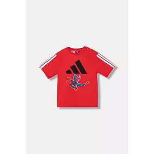 adidas tricou copii Marvel culoarea roșu, cu imprimeu, JM0832 imagine