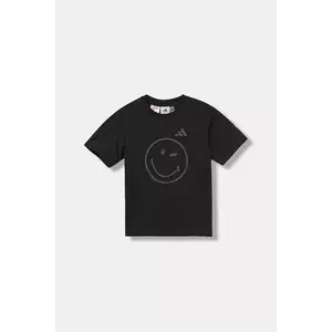 adidas tricou de bumbac pentru copii x Smiley culoarea negru, cu imprimeu, JN2160 imagine