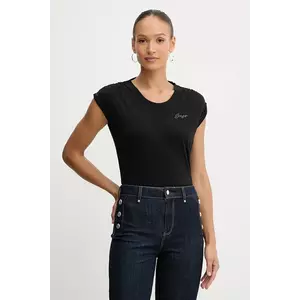 BOSS Orange top din bumbac culoarea negru, 50545521 imagine