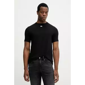 Karl Lagerfeld tricou barbati, culoarea negru, neted, 552235.755058 imagine