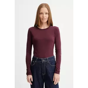 American Vintage camasa din bumbac culoarea gri, cu guler clasic, relaxed imagine
