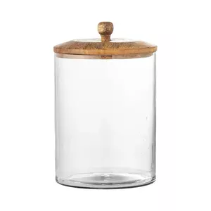 Bloomingville recipient cu capac Mariola 15 x 20 cm culoarea transparent imagine