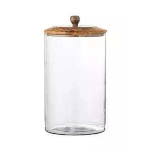 Bloomingville recipient cu capac Mariola 15 x 25 cm culoarea transparent imagine