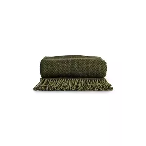Sagaform cuvertură de pat din lână Ulli 130 x 170 cm culoarea verde imagine