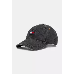 Tommy Jeans șapcă de baseball din denim culoarea negru, AM0AM13567 imagine