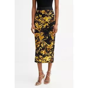 Versace Jeans Couture fustă culoarea negru, midi, creion, 79HAE806 JS500 imagine