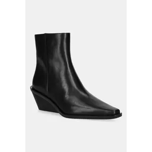 MICHAEL Michael Kors cizme de piele Nash culoarea negru, cu toc plat, 40T5NSME5L.001 imagine