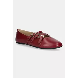 MICHAEL Michael Kors balerini de piele Indy culoarea bordo, 40T5IDFP2L.691 imagine