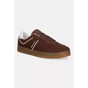 Tommy Jeans sneakers din piele întoarsă THE GREENWICH SUEDE culoarea maro, EM0EM01516 imagine