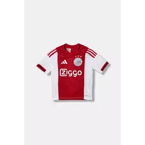 adidas Performance tricou copii AJAX culoarea roșu, cu imprimeu, JI7217 imagine