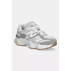 New Balance sneakers de piele întoarsă pentru copii 9060 culoarea gri, GC9060AB imagine