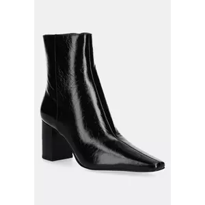 MICHAEL Michael Kors cizme de piele Elise culoarea negru, cu toc drept, 40T5ELME7L.001 imagine