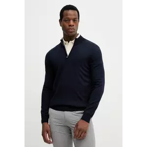BOSS pulover de lână culoarea bleumarin, light, cu turtleneck, 50528300 imagine
