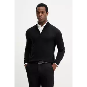 BOSS pulover de lână culoarea negru, light, cu turtleneck, 50528300 imagine